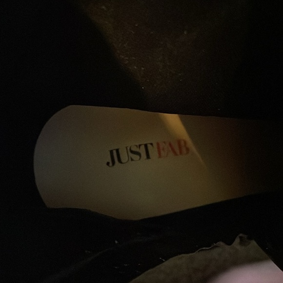 Just Fab knee high suede wedge boots with fur. Zipper boots. - Picture 5 of 7